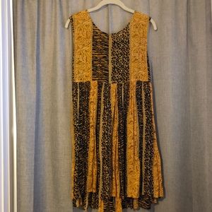 Animal print baby doll dress